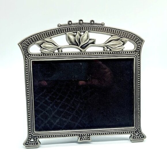 Vintage Weston Gallery Antique Floral Pewter Picture Frame - Picture 1 of 8